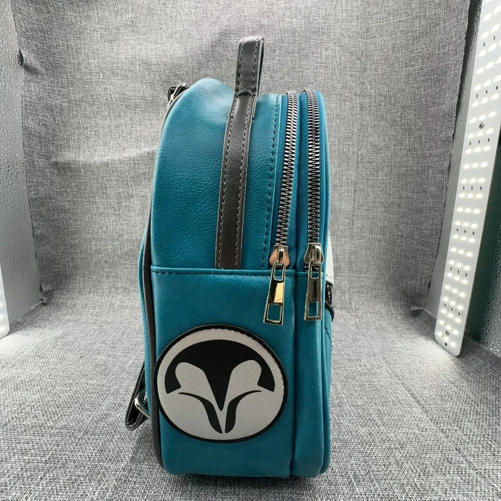 Star Wars Ahsoka Tano Mini Backpack Bioworld Teal Grey Cosplay Bag NEW